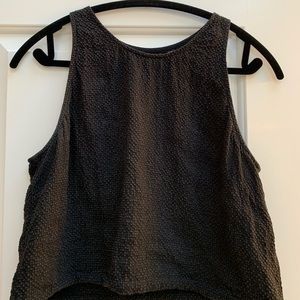 First rite cropped tank black